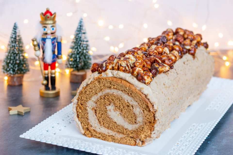 Bûche roulé praliné