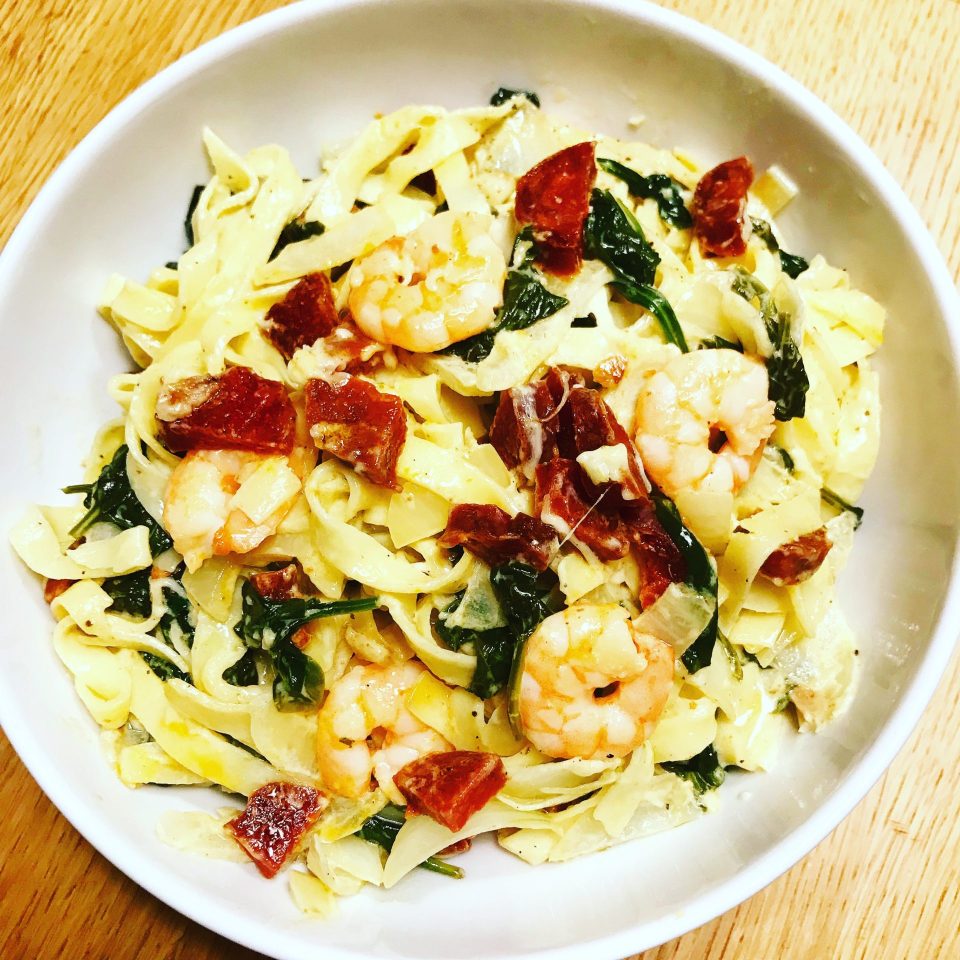 Tagliatelles maison au chorizo