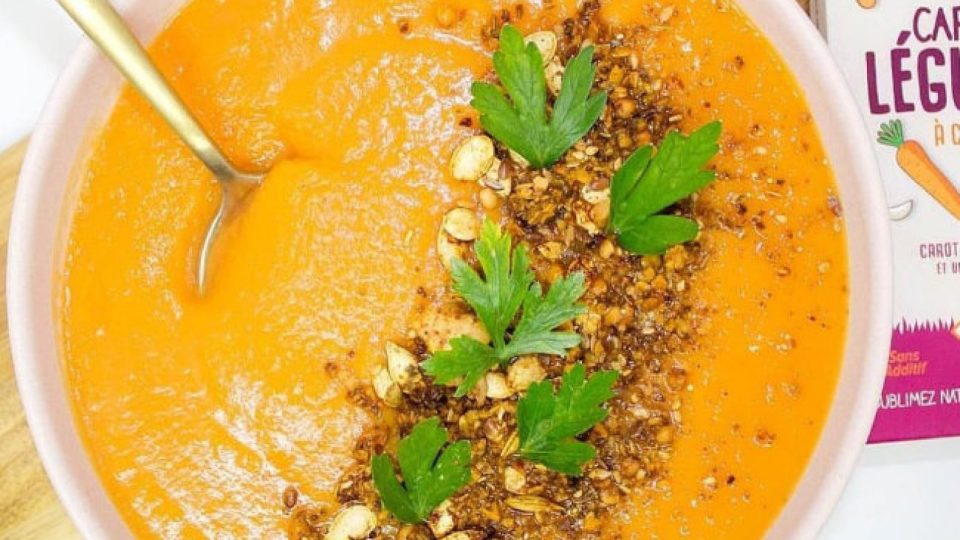 Verrines de velouté de butternut